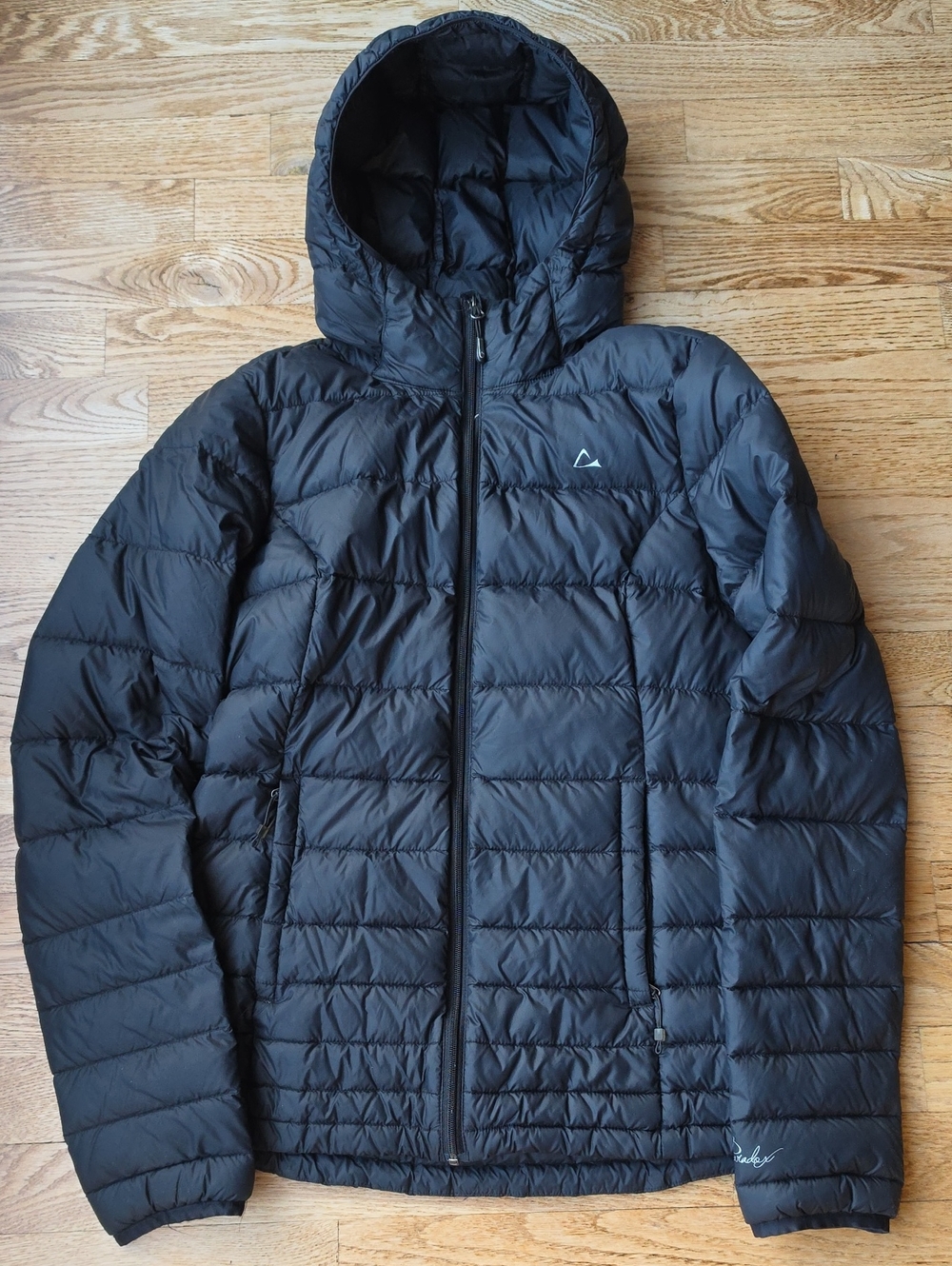(S) Paradox Black Hooded Lightweight Puffer Packable Jacket  Gorpcore Athleisure